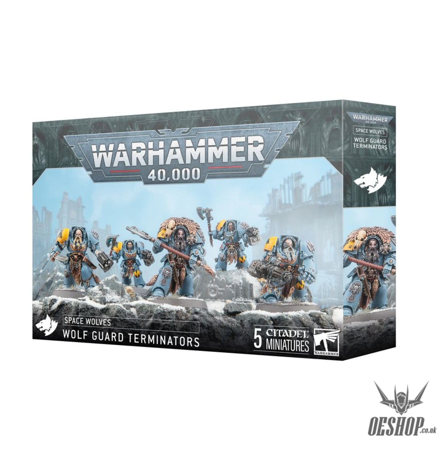Warhammer 40,000 Space Wolves: Wolf Guard Terminators 53-36 Tabletop Wargame