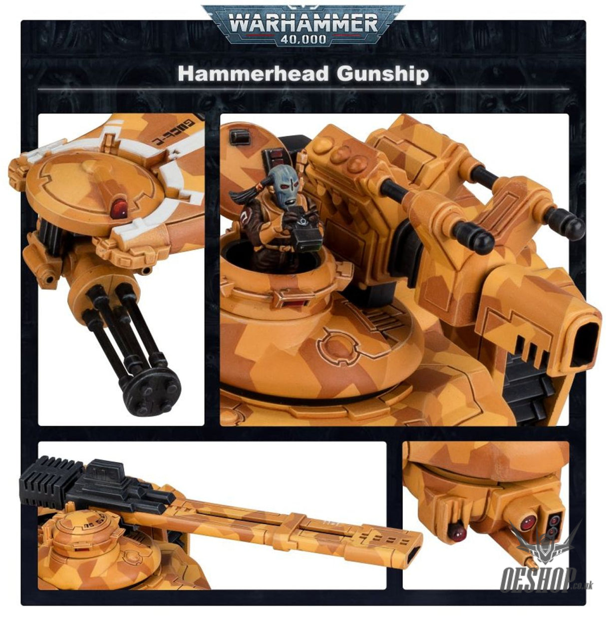 Warhammer 40,000 T’au Empire: Hammerhead Gunship 56-11 Tabletop Wargame