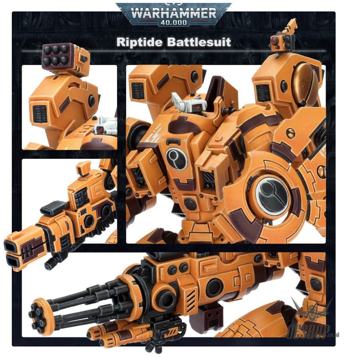 Warhammer 40,000 T’au Empire: XV104 Riptide Battlesuit 56-13 Tabletop Wargame