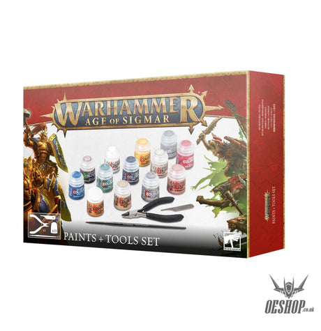 Warhammer Age of Sigmar Paint Set: Paint set + Tools 80-17 Painting Consumables