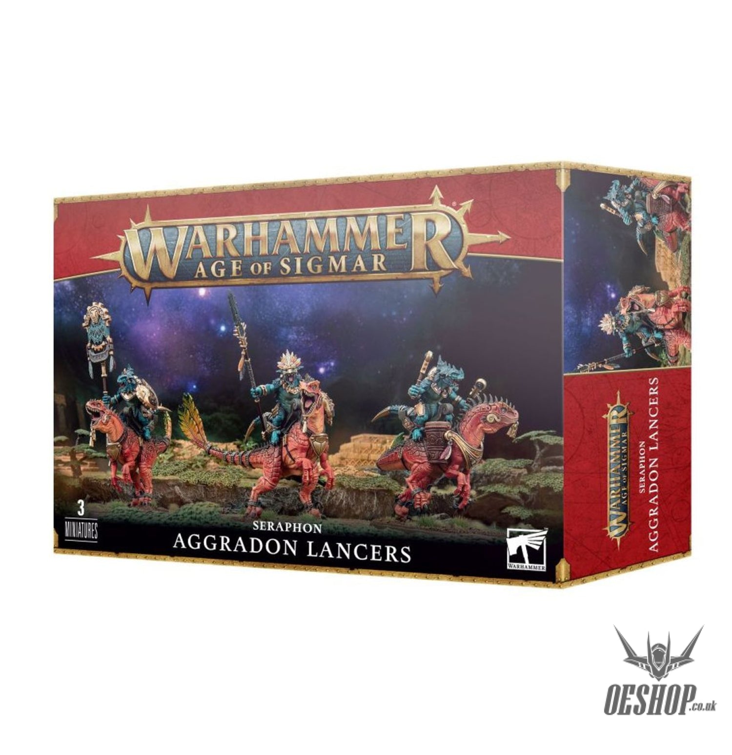 Warhammer Age Of Sigmar Seraphon: Aggradon Lancers 88-18 Tabletop Wargame