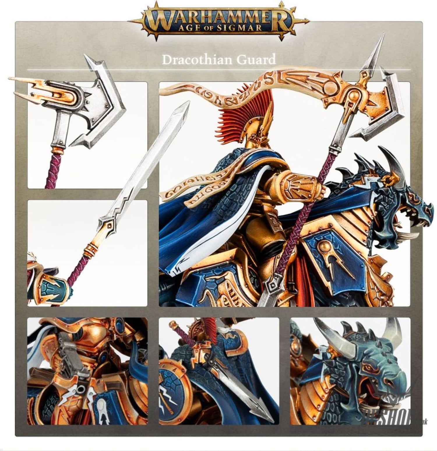 Warhammer Age Of Sigmar Stormcast Eternals: Dracothian Guard 96-24 Tabletop Wargame