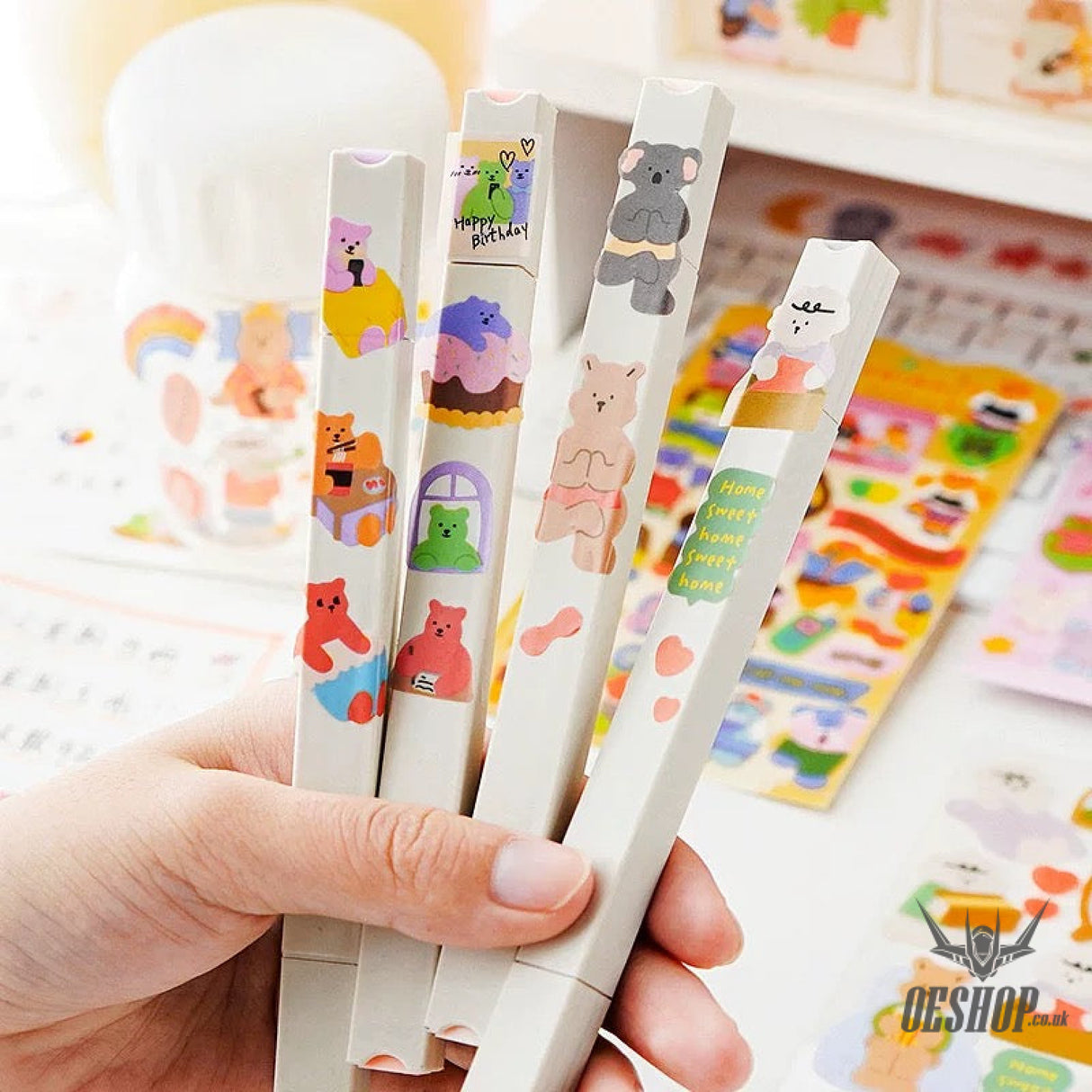 Yzyuezhen Cute Animal Stickers (4 pieces) Sticker