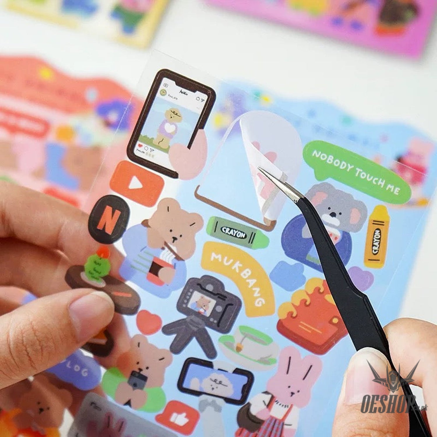 Yzyuezhen Cute Animal Stickers (4 pieces) Sticker