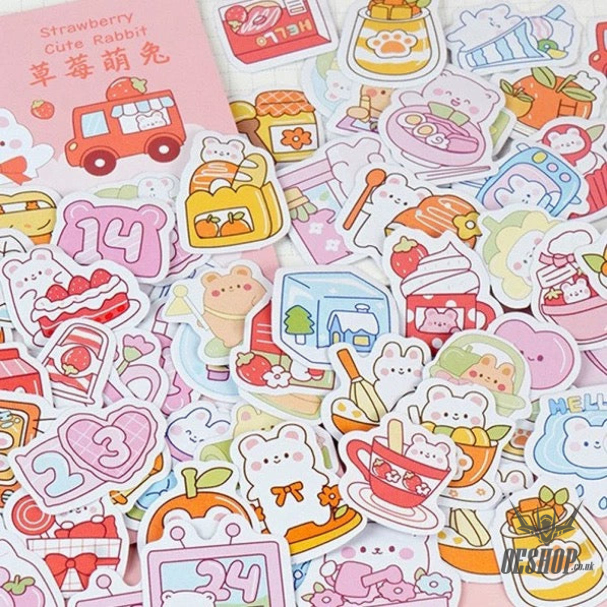 Yzyuezhen Cute Bear & Bunny Stickers (200 pieces) Sticker
