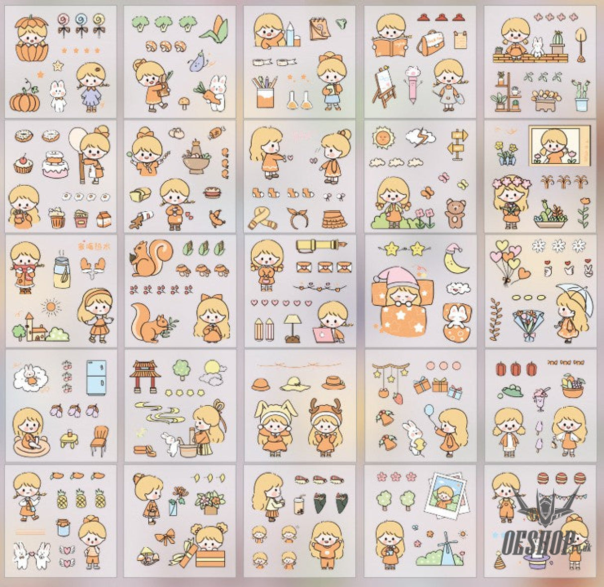 Zi Yi PET Sticker Gift Box 100 sheets Waterproof no repeated OEShop 8.99 OEShop