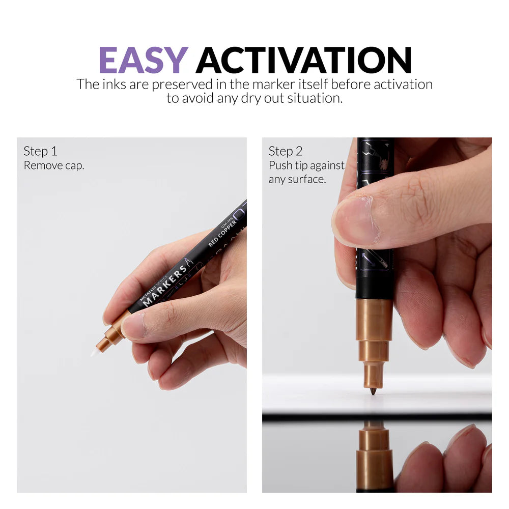 Gaahleri Metallic Series Markers x2 Scorched Gold
