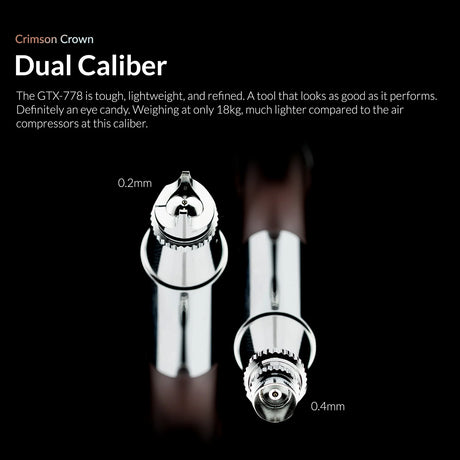 Gaahleri Ace Series Aventus Crimson Crown 0.2 & 0.4mm Airbrush