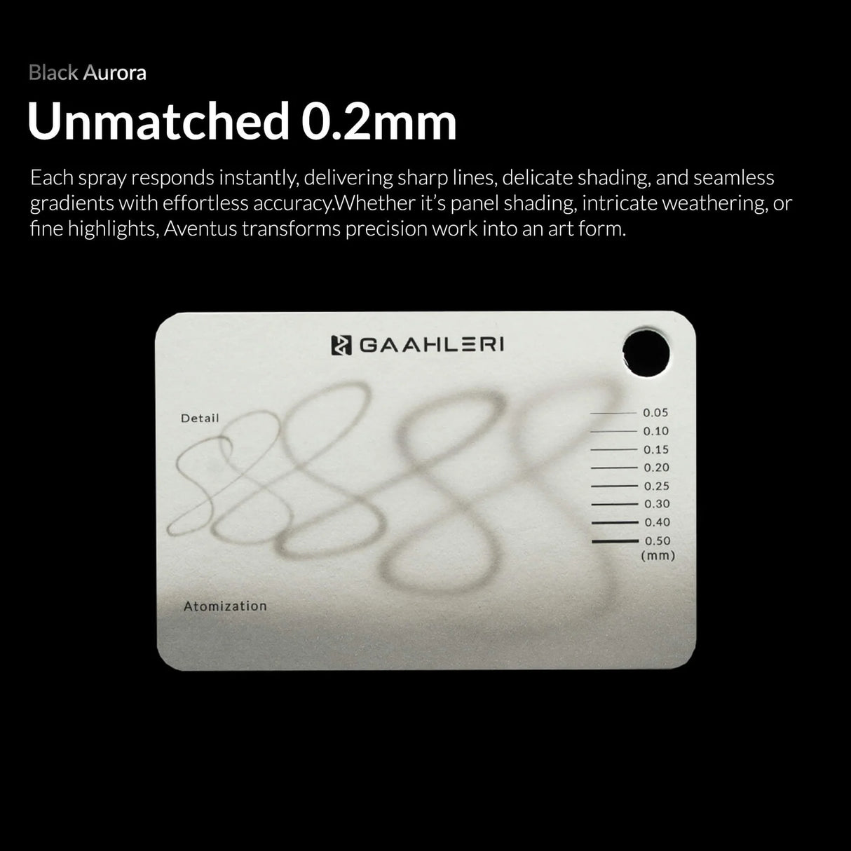 Gaahleri Ace Series Aventus Black Aurora 0.2 & 0.4mm Airbrush