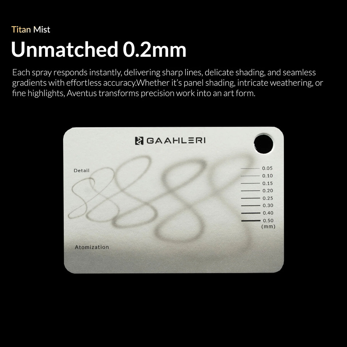 Gaahleri Ace Series Aventus Titan Mist 0.2 & 0.4mm Airbrush