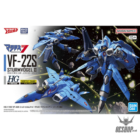1/100 HG VF-22S Sturmvogel II (Maximillian Jenius Use) Scale Model Kits