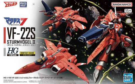 1/100 HG VF-22S Sturmvogel II (Milia Fallyna Jenius Use) Scale Model Kits