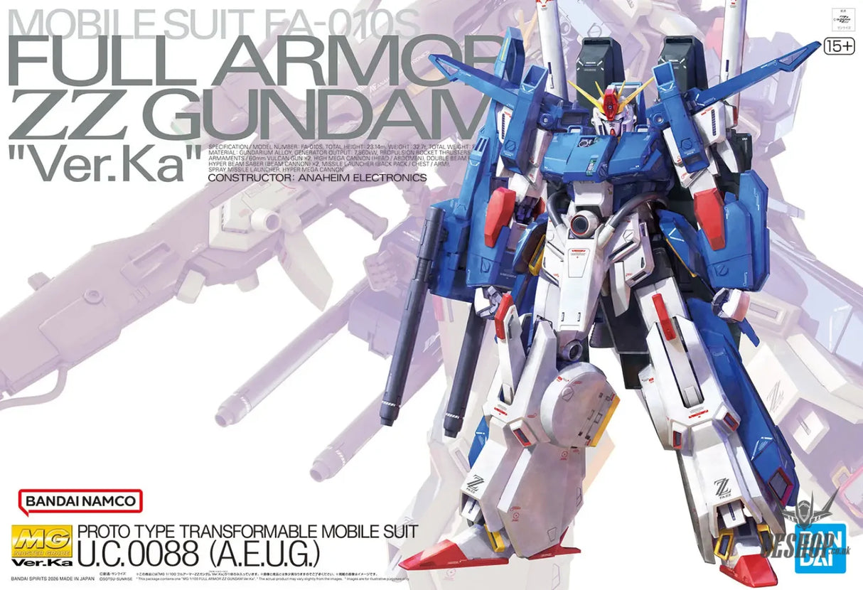 1/100 MG Full Armor ZZ Gundam Ver. Ka - Scale Model Kits