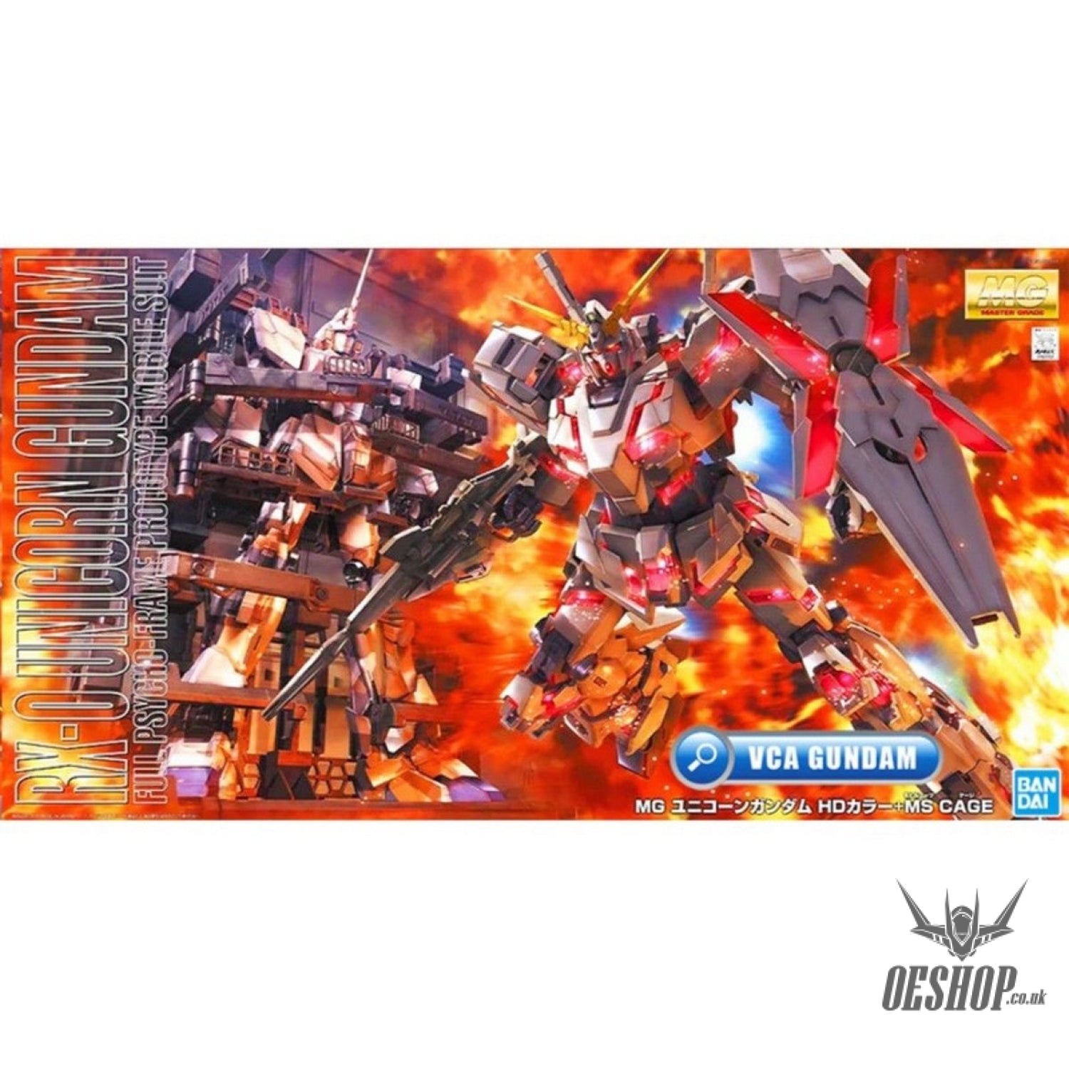 1/100 MG RX-0 Unicorn Gundam HD Color + MS Cage Screen Image Special Scale Model Kits