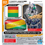 1/144 30MM Customize Material 02 (3D Metallic Stickers) Model Kits Accessories