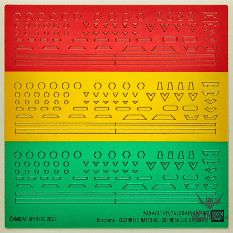 1/144 30MM Customize Material 02 (3D Metallic Stickers) Model Kits Accessories