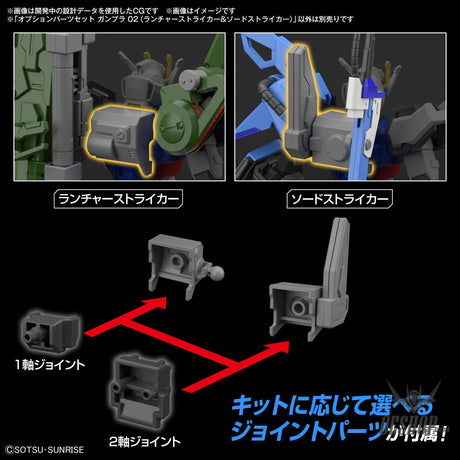 1/144 Gundam Option Parts Set Gunpla 02 (Launcher Striker & Sword Striker) Scale Model Kits