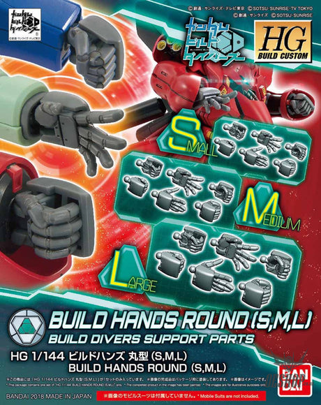 1/144 HGBC 044 Build Hands Round (S M L) Model Kits Accessories