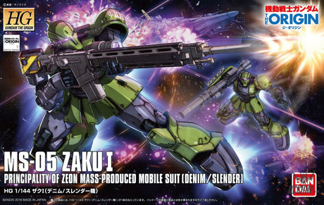 1/144 HGGTO 009 MS-05 ZAKU I (Denim / Slender) Scale Model Kits