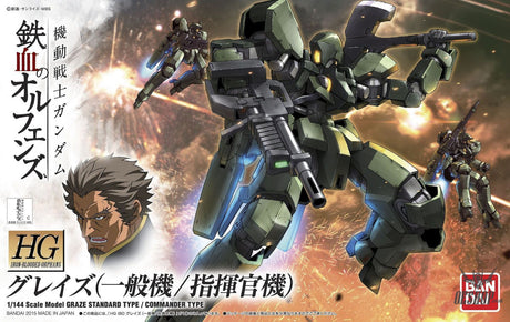 1/144 HGIBO 002 Gundam Graze Standard Type/ Commander Type Scale Model Kits