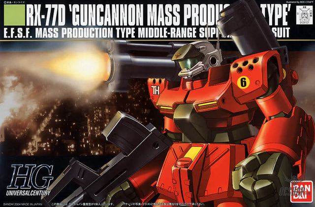 1/144 HGUC RX-77D Guncannon Mass Production Type Scale Model Kits