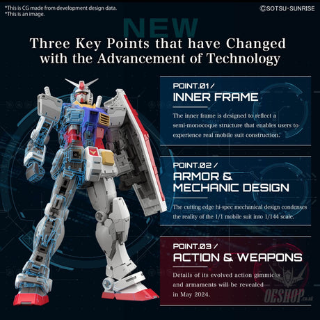 1/144 RG 40 RX-78-2 Gundam Ver.2.0 Scale Model Kits