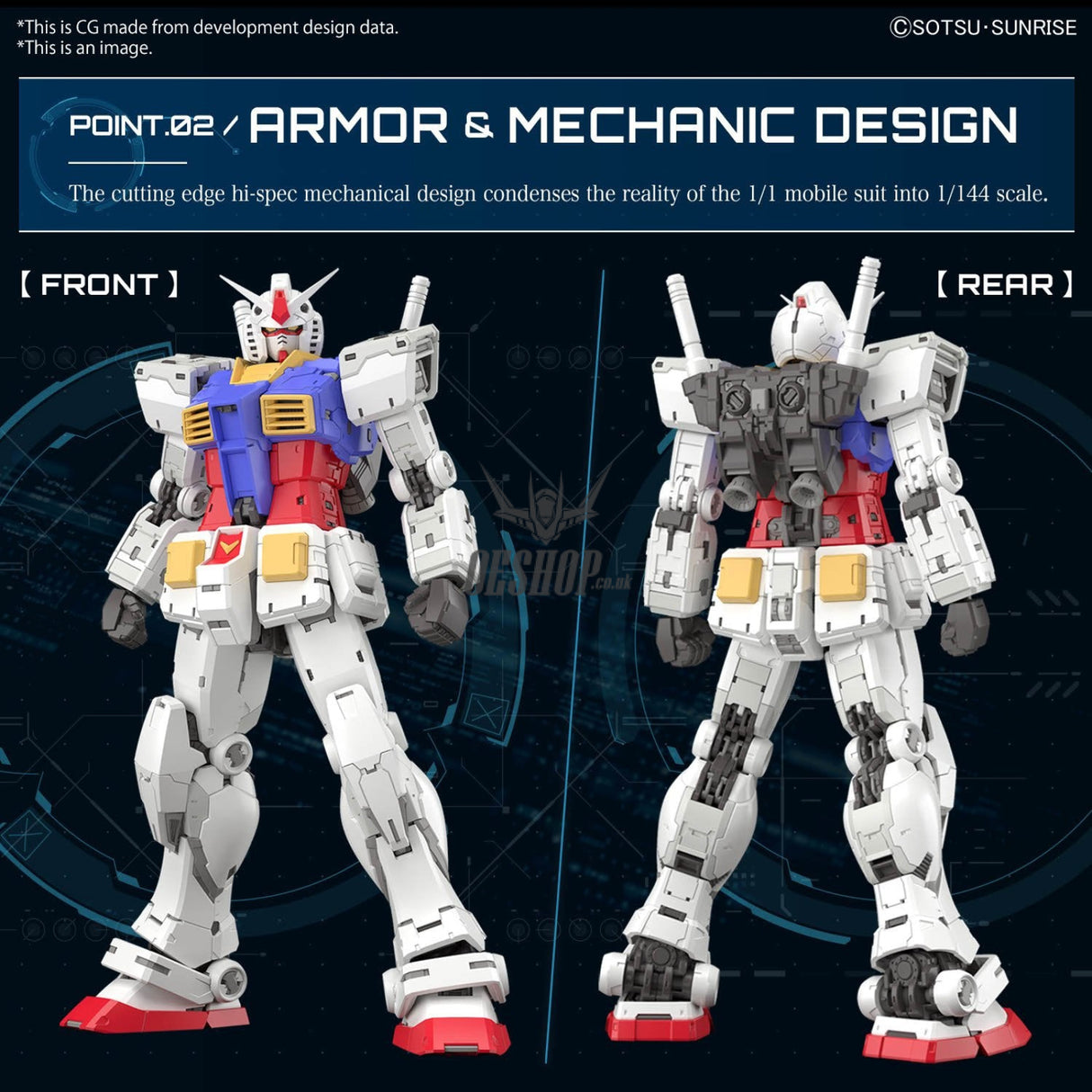 1/144 RG 40 RX-78-2 Gundam Ver.2.0 Scale Model Kits