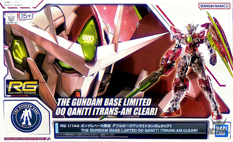 1/144 RG The Gundam Base Limited 00 Qan[T] [Trans-Am Clear] Scale Model Kits