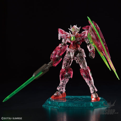 1/144 RG The Gundam Base Limited 00 Qan[T] [Trans-Am Clear] Scale Model Kits