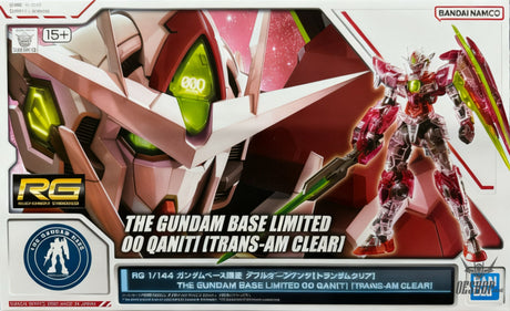 1/144 RG The Gundam Base Limited 00 Qan[T] [Trans-Am Clear] Scale Model Kits