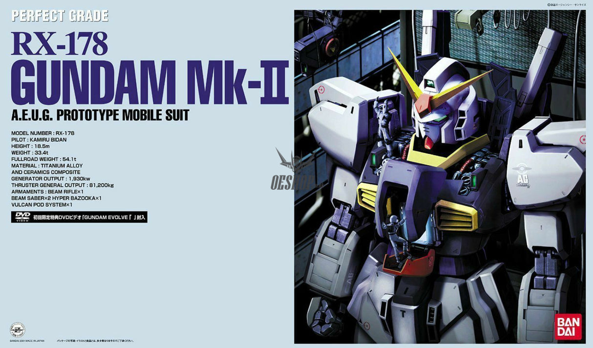 1/60 PG Perfect Grade RX-178 Gundam Mk-II AEUG White Scale Model Kits