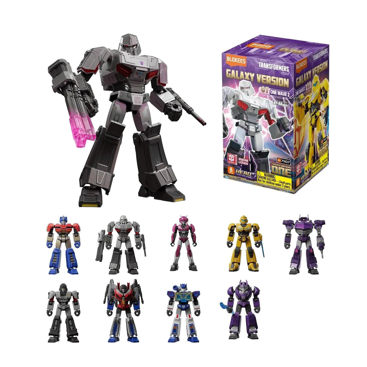 Blokees Transformers Galaxy Version 07 One Wave 2 Action Figure Model Kit Blind Box