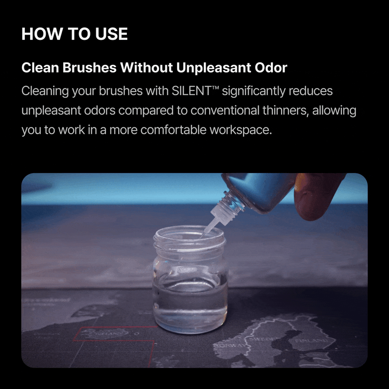 Gunprimer SILENT Low-Odor Brush Thinner 50ml Enamel ST-E37-50/Lacquer ST-L73-50