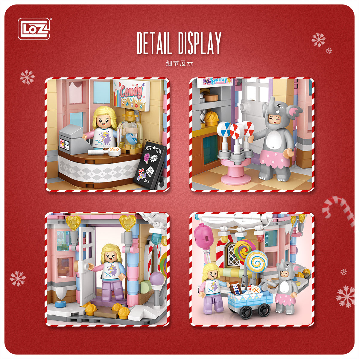LOZ Mini Block 1224 Candy house - 781 Pcs Model Bricks Building Blocks