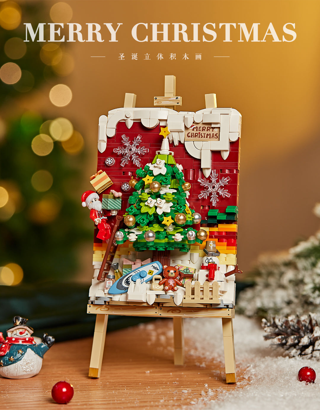 LOZ Mini Block 1283 christmas tree - 667 Pcs Model Bricks Building Blocks