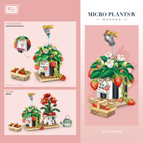 LOZ Mini Block 1284 Eternal flower  Strawberry Plant -  686 Pcs Model Bricks Building Blocks