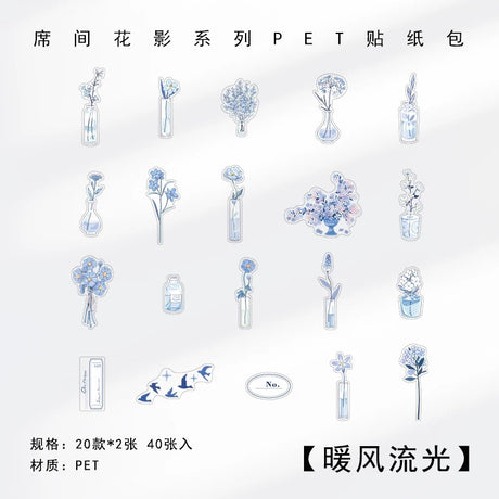 Papermore Botanical Silhouette Stickers (40 pieces)