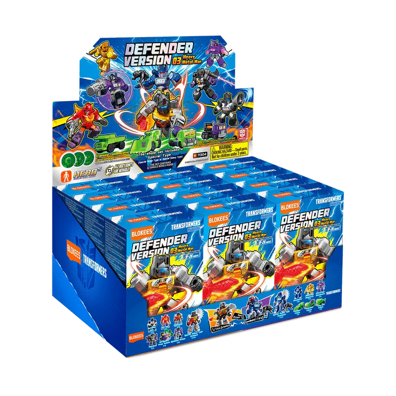 Blokees Transformers Galaxy Version Defender 03 Heavy Metal War Model Kits Figure Blind Box