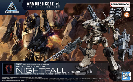 30MM Armored Core VI Fires of Rubicon 01 RaD CC-2000 Orbiter Nightfall/Raven Scale Model Kits