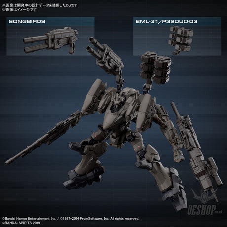 30MM Armored Core VI Fires of Rubicon 01 RaD CC-2000 Orbiter Nightfall/Raven Scale Model Kits