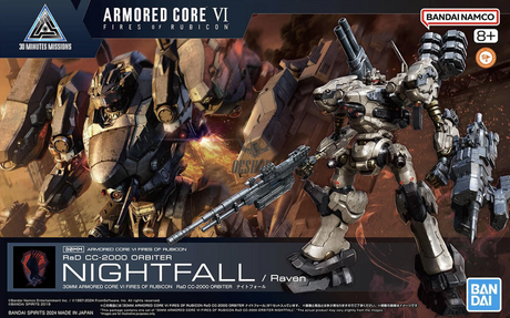 30MM Armored Core VI Fires of Rubicon 01 RaD CC-2000 Orbiter Nightfall/Raven Scale Model Kits