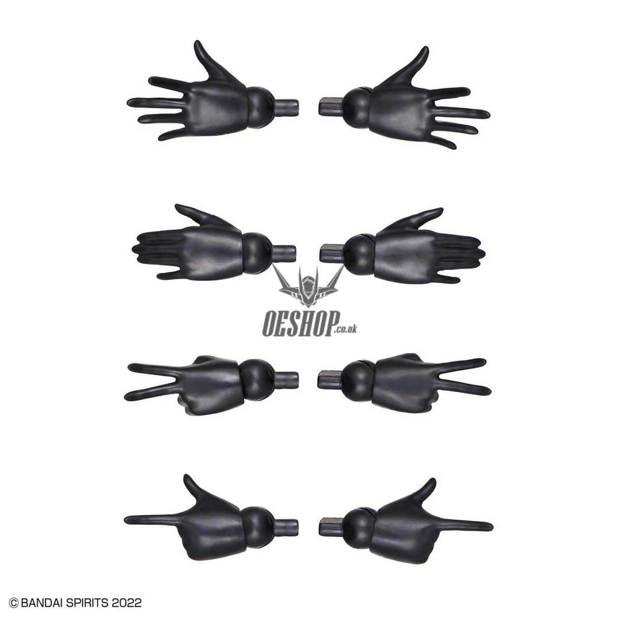 30MS Option Hand Parts (White/Black) Scale Model Kits