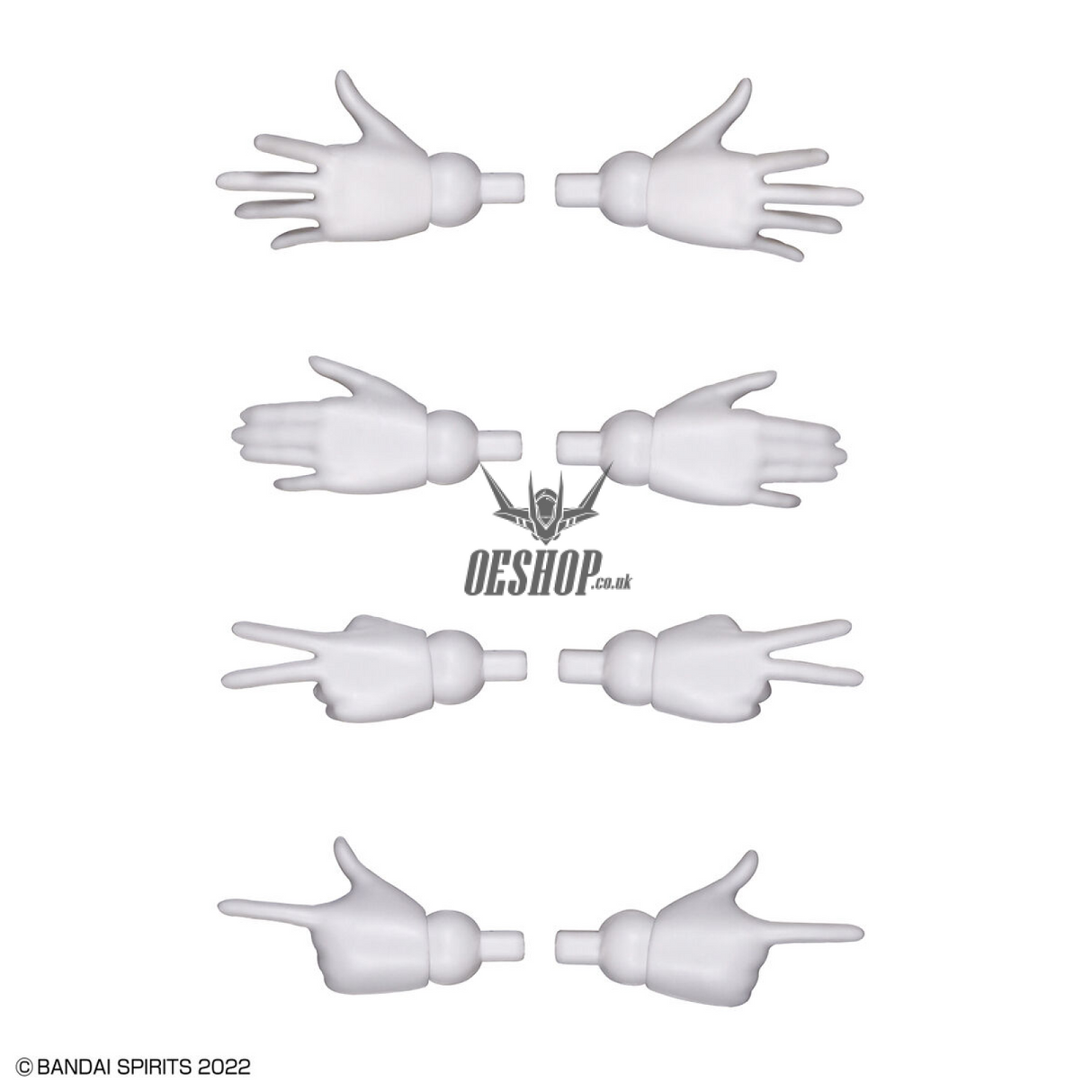 30MS Option Hand Parts (White/Black) Scale Model Kits