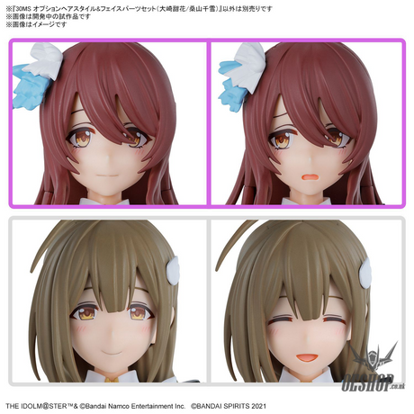 30MS THE iDOLM@STER SHINY COLORS Option Hair Style & Face Parts Set (Tenka Osaki & Chiyuki Kuwayama) Scale Model Kits