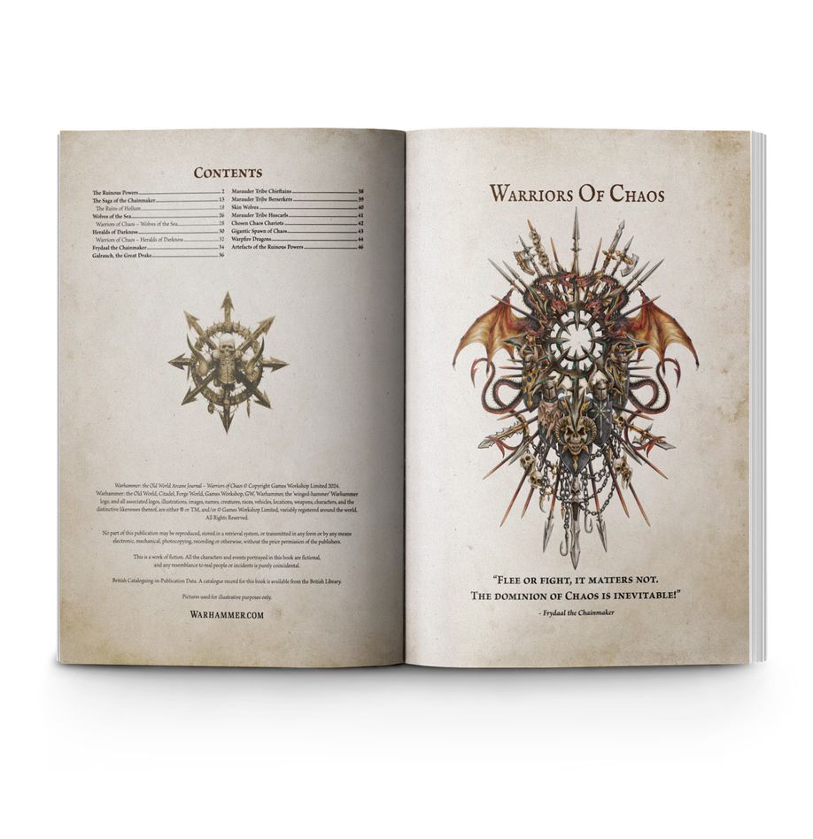 Pre-order Warhammer The Old World: Arcane Journal: Warriors of Chaos 08-02