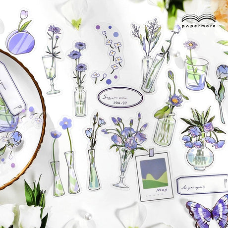 Papermore Botanical Silhouette Stickers (40 pieces)