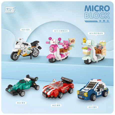 LOZ Micro Block 8622 Racing car - 140 Pcs Model Bricks Building Blocks