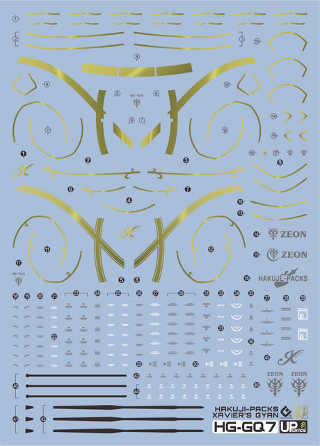 EVO - E-HG GQ-7 (UV) HG GQuuuuuuX JYAN Hakuji-Pack  Evolution Studio Decals