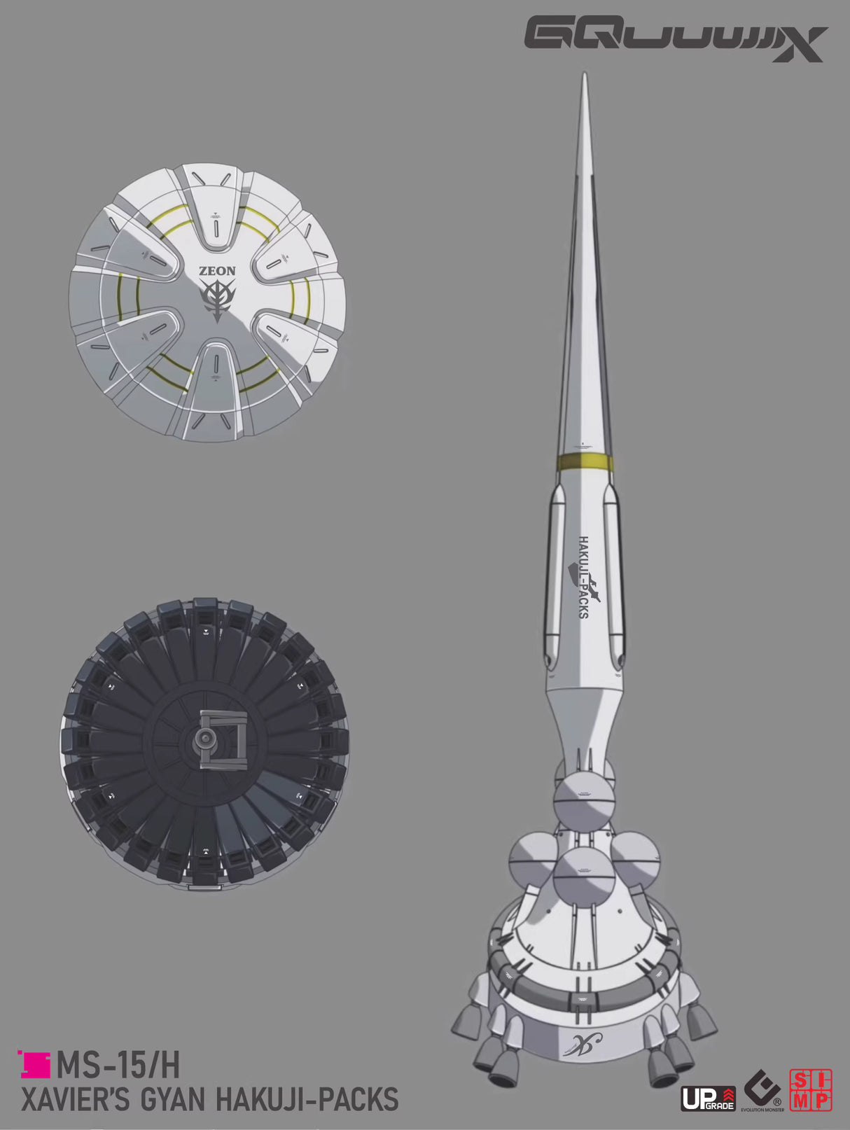 EVO - E-HG GQ-7 (UV) HG GQuuuuuuX JYAN Hakuji-Pack  Evolution Studio Decals