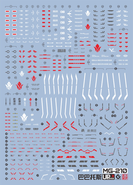 EVO - E-MG210 (UV) MG Barbatos Evolution Studio Decals